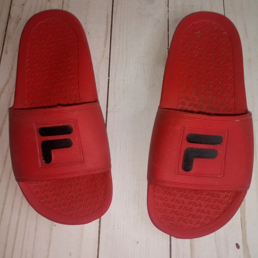 FILA Sleek Slide Red/Black Sandals Slides